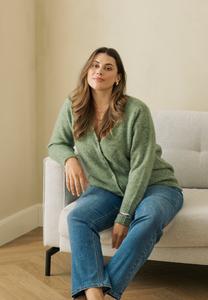 Кардиган Kaffe Curve KCMELANI CARDIGAN, Sea Spray Melange/Green