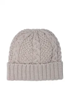 Шапка бини фактурной вязки Rakki, нейтральный