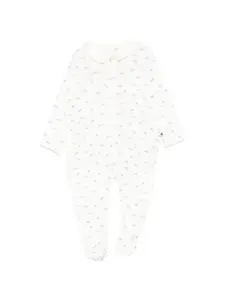 Пижама с принтом и воротником Питера Пэна Petit Bateau, белый