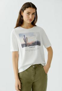 Футболка Oui Print T-shirt, White/Off-White