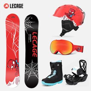 Детский сноуборд HEAD LECAIGE с быстросъемными ботинками и креплениями + шлем и очки, красный (5 предметов) 110см