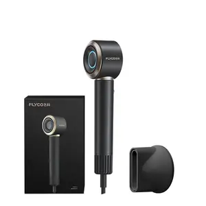 Фен 1600W термостатический и быстрая сушка для домашнего использования, портативный быстрая сушка, высокая мощность обдува FH6371 FLYCO, черный