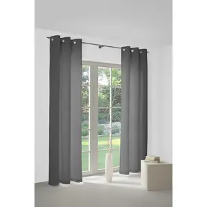 Шторка Neveres с люверсами, 1 шт. Wirth, антрацит