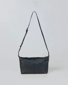 Маленькая базовая кожаная сумка с боковой ручкой и застежкой-молнией System Action, черный