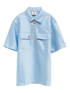 Атласная рубашка на молнии Casablanca, синий