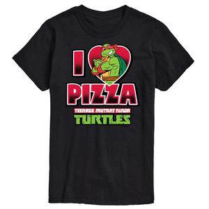 Футболка с рисунком Big & Tall TMNT Love Pizza License, черный