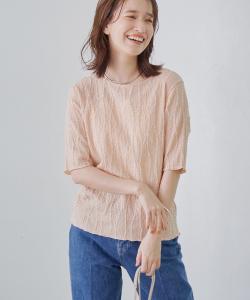 Футболка с волнистым жаккардовым узором и коротким рукавом Coen, цвет Lt.Pink