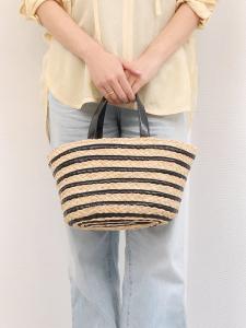 сумка-корзина из рафии с металлическим краем / cachecache /