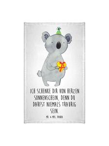 Mr. & Mrs. Panda Подарочное полотенце с изображением коалы и надписью белого цвета