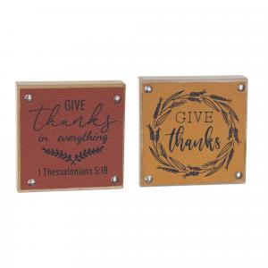 Панно на стену Melrose International Give Thanks, 6 штук, желтый / красный / коричневый