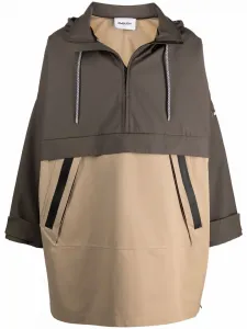 Парка в стиле колор-блок с капюшоном AMBUSH, зеленый