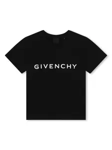 Футболка с логотипом 4G Givenchy Kids, черный
