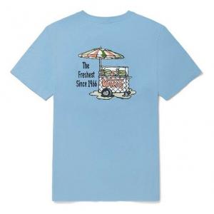 Футболка Vans Funny Printing Sports Round Neck Short Sleeve Couple Style Blue VN0A5F3LZJ2, синий