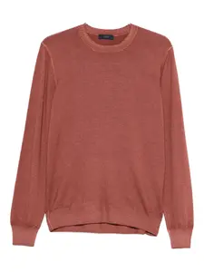 Свитер с круглым вырезом Fay, коричневый