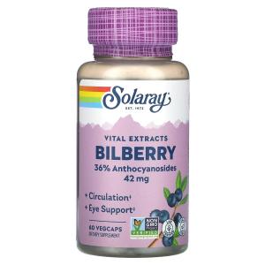Добавка Solaray Vital Extract Bilberry 42 мг, 60 растительных капсул