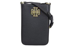 TORY BURCH Кожаная сумочка для телефона, наплечная сумка, маленькая сумка через плечо для женщин черного цвета