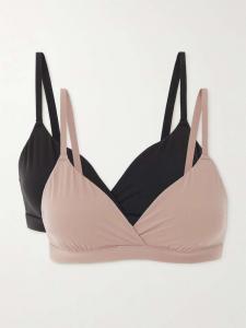 Подходит всем. Комплект из пяти трусиков-бралетт Crossover - оникс, охра. Skims, мультиколор