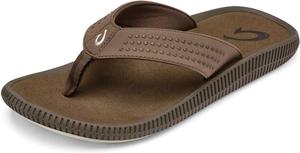 Мужские пляжные сандалии OLUKAI Ulele, водонепроницаемые шлепанцы, поддержка свода стопы и комфортная посадка, легкие и прочные, улучшенное сцепление и устойчивость, Mustang/Mustang