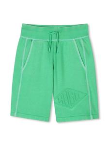 HUGO KIDS шорты с вышитым логотипом, зеленый