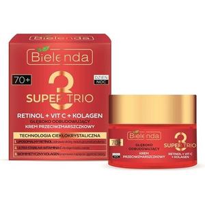 Bielenda Super Trio Ретинол Витамин С Коллаген Глубоко восстанавливающий крем против морщин 50 мл Lictin