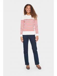 SAINT TROPEZ Свитер бело-красного цвета