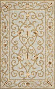 Ковер SAFAVIEH, 77 x 122 см, Chelsea Collection, Light Blue, ручной работы в технике Hand-Hooked, французский кантри из шерсти, идеален для помещений с высокой проходимостью: прихожая, гостиная, спальня (HK11L)