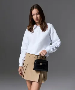 Сумка Aubrielle с верхней ручкой, создающей эффект часов Charles & Keith, цвет Black