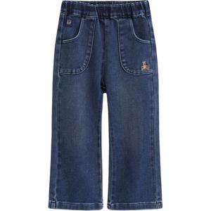 Детские брюки с вышивкой медведя и эластичным поясом, возраст 3-7 лет GAP, Dark Color Washed