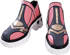 Helltaker Косплей-ботинки Varesa розовые короткие для женщин на Хэллоуин и карнавал