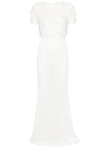 Трикотажное макси-платье David Koma, белый