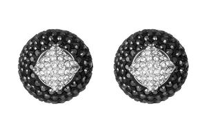 Swarovski Серьги-гвоздики Grapefruit женские black