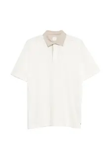 Поло с контрастным воротником Eleventy, бежевый