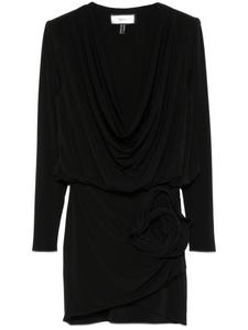 NISSA платье мини с цветочной аппликацией, черный