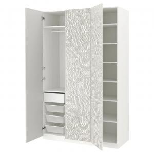 Гардероб PAX/MISTUDDEN IKEA, 150x60x236 см, цвет white/grey patterned