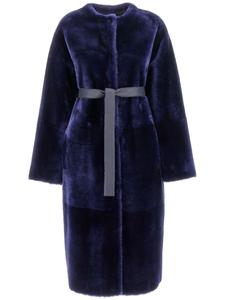 Двусторонняя шуба из овчины Blancha, синий