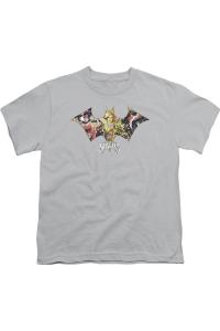 Футболка с коротким рукавом Batman Sirens Bat для детей Gildan, серебряный