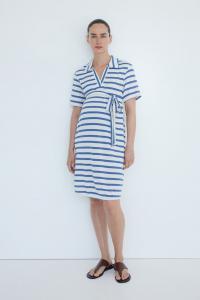 Платье для мамы с воротником и поясом H&M, белый