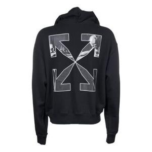 Толстовка caravaggio arrow over hoodie 'black/white' Off-White, черный