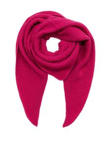 Мягкий шарф с бахромой - аксессуар для холодных дней в розовом цвете. Faera