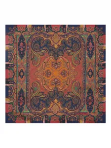 Шелковый платок-паше с принтом пейсли Etro, синий