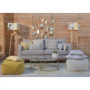 Декоративная подушка Cinny с геометрическим узором, наволочка с наполнителем, 1 штука H.O.C.K., Goldfarben + gemustert