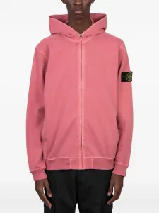 Худи с логотипом Stone Island, розовый