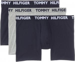 Комплект из 3 мужских трусов-боксеров Tommy Hilfiger Statement Flex, Desert Sky/Grey Heather/Desert Sky