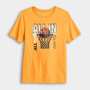 Футболка Boys 8-20 dry tek graphic tee в размерах regular и husky Tek Gear, All Basketball Orange