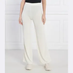 Шерстяные трикотажные брюки свободного кроя с добавлением кашемира Beatrice B, белый