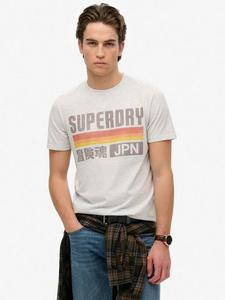 Расслабленная футболка в японскую полоску Superdry, цвет Ice Grey Marl