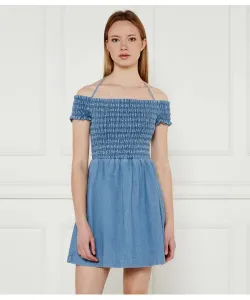 Платье из денима шамбре Tommy Jeans, синий