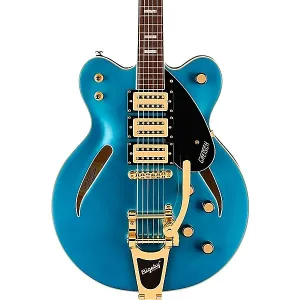 Гитары Gretsch Gretsch Guitars Streamliner Cat-Eye Limited Edition Center Block Электрогитара с Bigsby и золотой фурнитурой, Riviera Blue 2025 - Riviera Blue