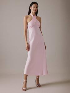 Новое миди-платье для подружки невесты с бретелькой на шее Nobody's Child, розовый