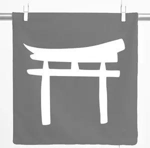 Декоративная наволочка Huuraa, синтоистский подарок Torii, 40x40 см, стальной серый хлопок, украшение Torii Hellweg Druckerei